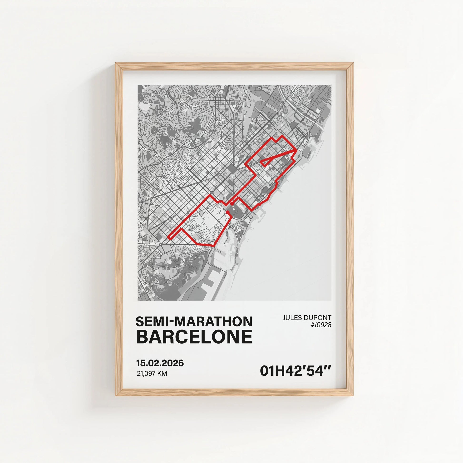 Affiche Semi-Marathon de Barcelone personnalisée (Copie) Art of Pitch