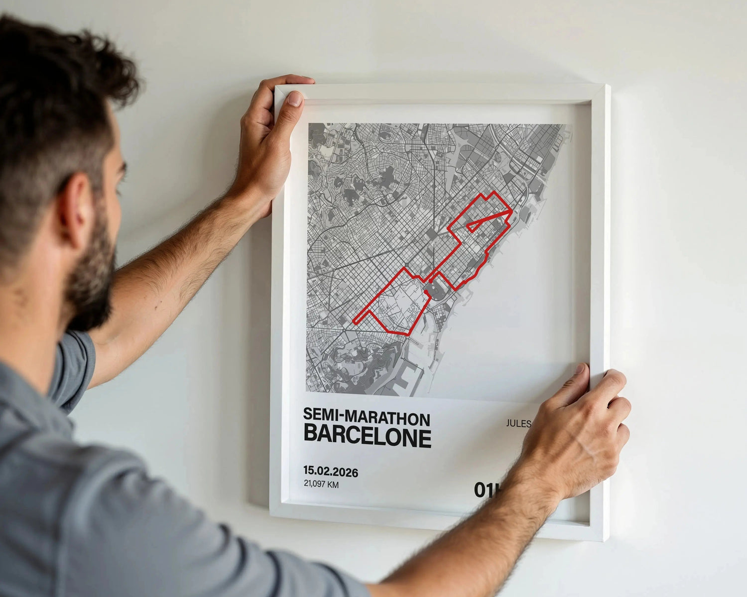 Affiche Semi-Marathon de Barcelone personnalisée (Copie) Art of Pitch