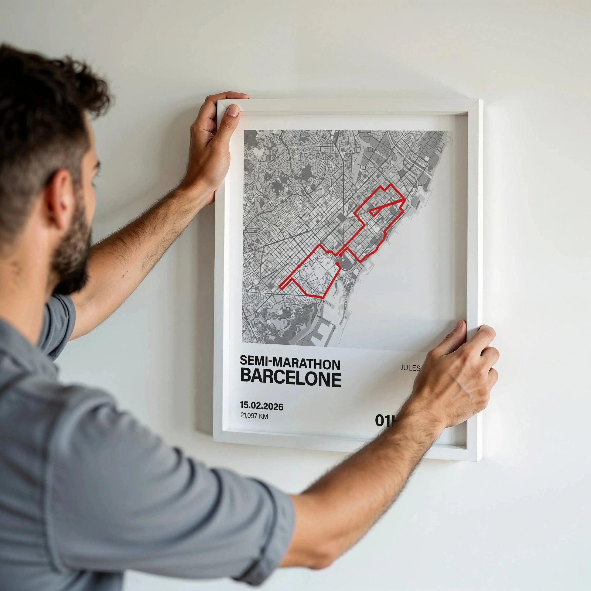 Affiche Semi-Marathon de Barcelone personnalisée (Copie) Art of Pitch
