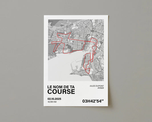 Affiche course à pied personnalisée – Tracé officiel – Sans GPX (Copie) Art of Pitch