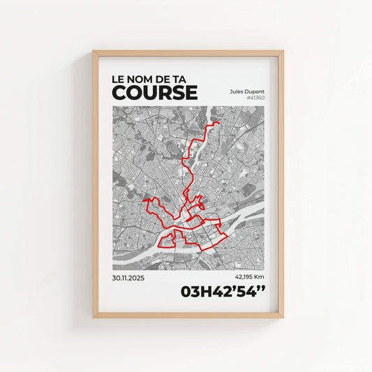Affiche course à pied personnalisée - Ton tracé officiel Art of Pitch