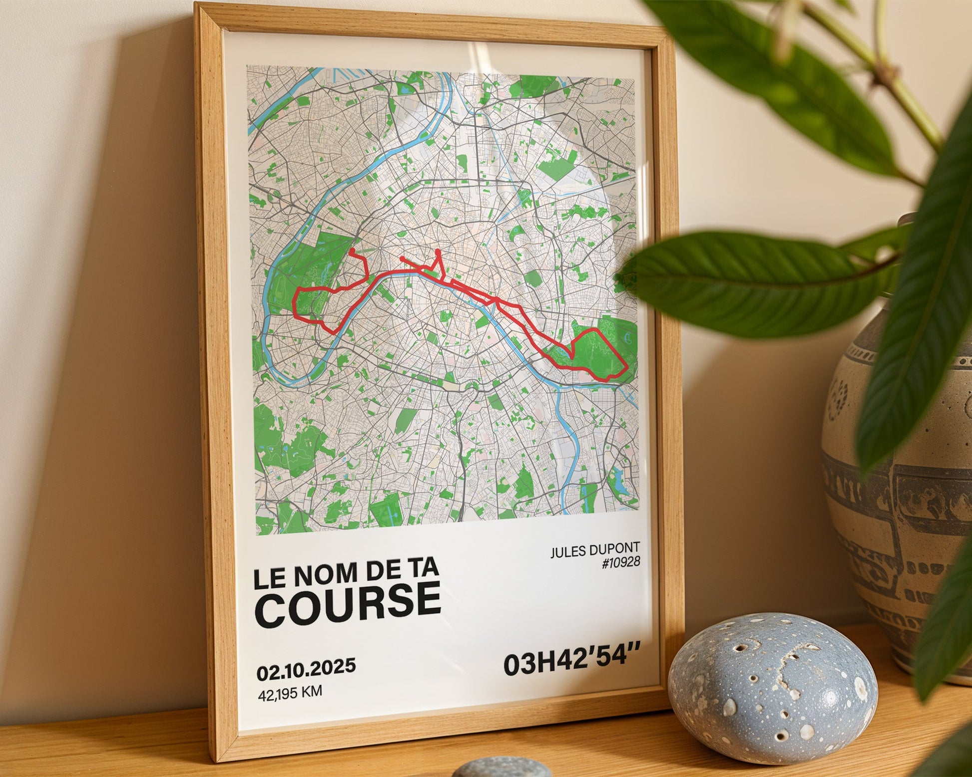 Affiche Semi, Marathon, Trail personnalisée - Aucun GPX à fournir Art of Pitch