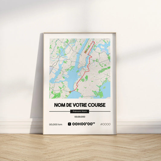 Affiche Running | Poster course à pied et trail personnalisé couleur Art of Pitch