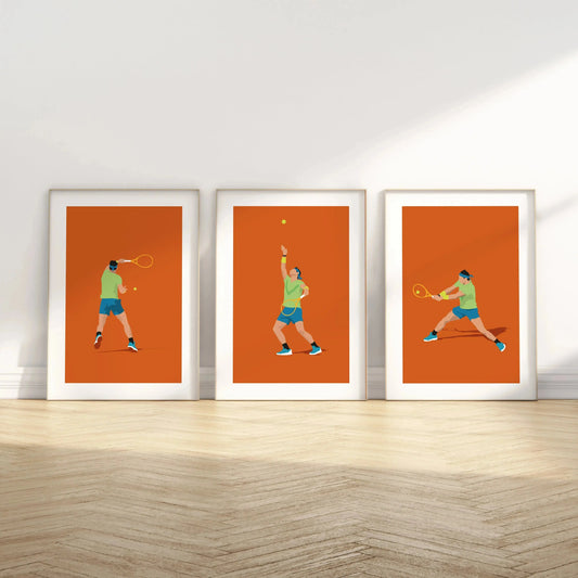 Roi du tennis | Affiches minimalistes tennis (Copie) Art of Pitch